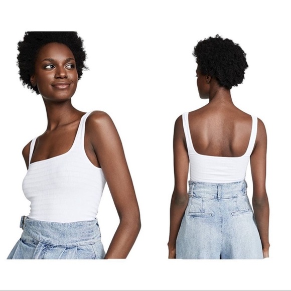 Free People Square One Seamless Cami Tank White Size XS / S NWT - Picture 1 of 7